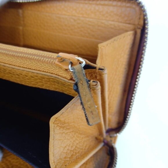 Authentic GUCCI 307984.496353 Zip Around Bamboo purse leather [Used] - Picture 14 of 16